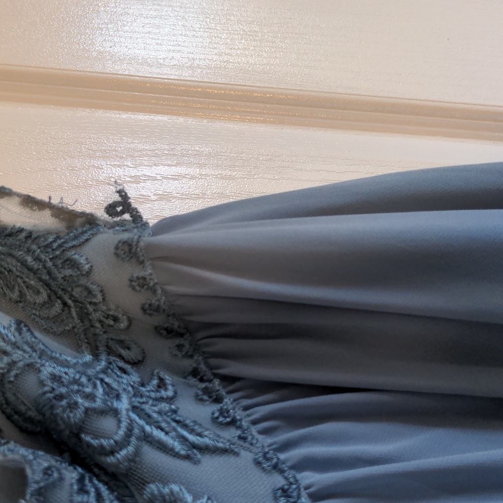 Kennedy Blue size 8 - 10 Cameron style slate blue maxi bridesmaid guest dress - Picture 8 of 11